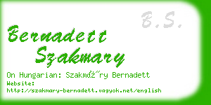 bernadett szakmary business card